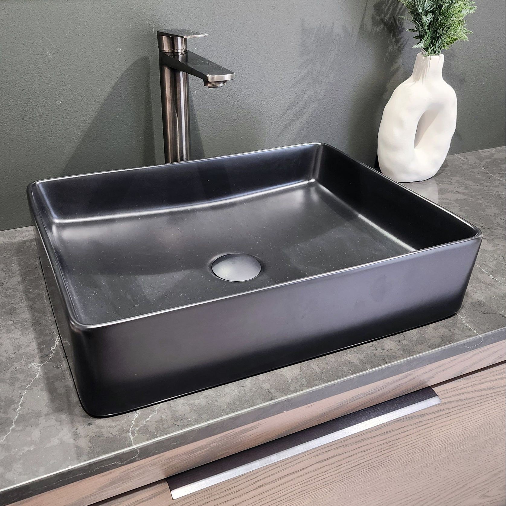 Code Pure Rectangle Ceramic  Vessel Basin gallery detail image