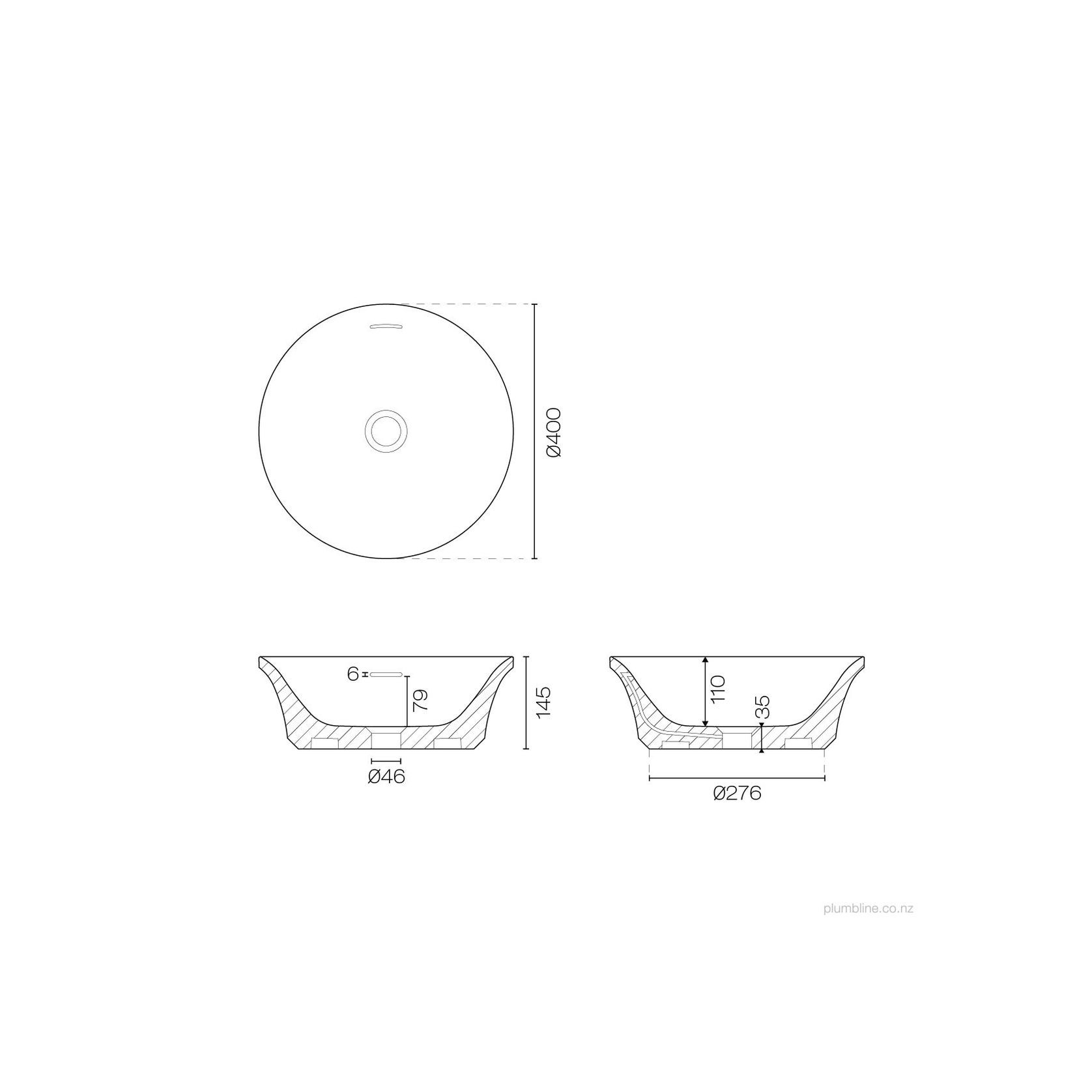 Flute Round Vessel Basin gallery detail image