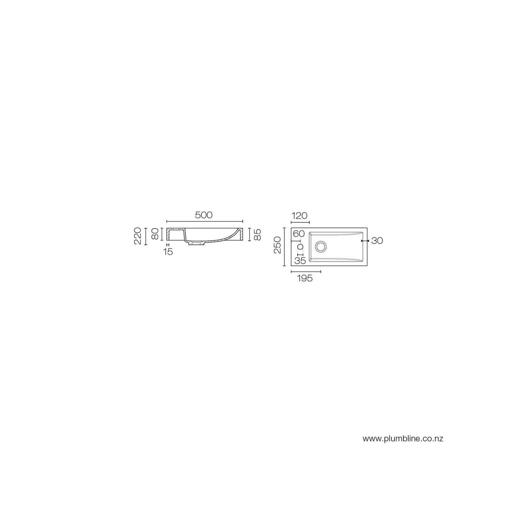 Future Slim 500 Vanity Top gallery detail image