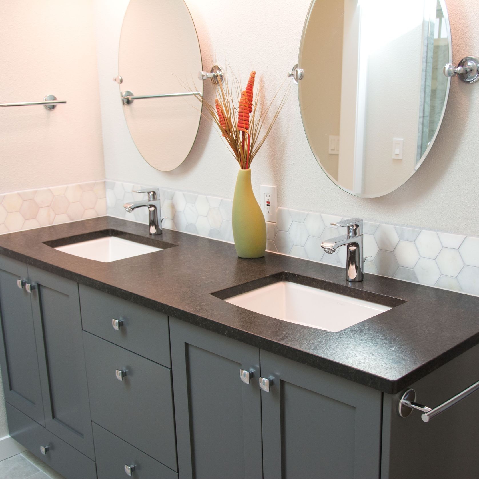 Custom Sized Solid Surface Vanity Top gallery detail image