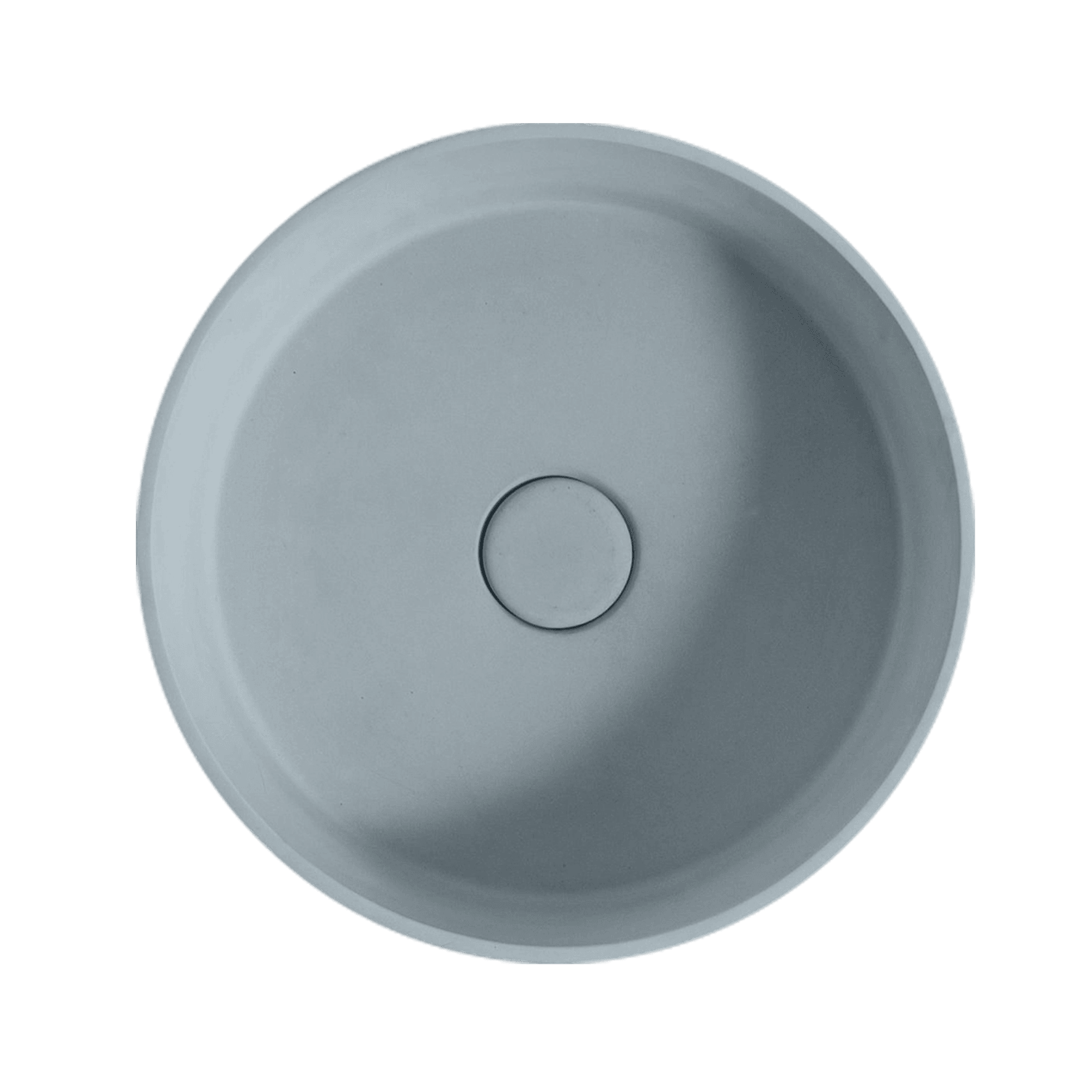 'Sol' Round Concrete Basin 390mm Duck Egg Grey gallery detail image