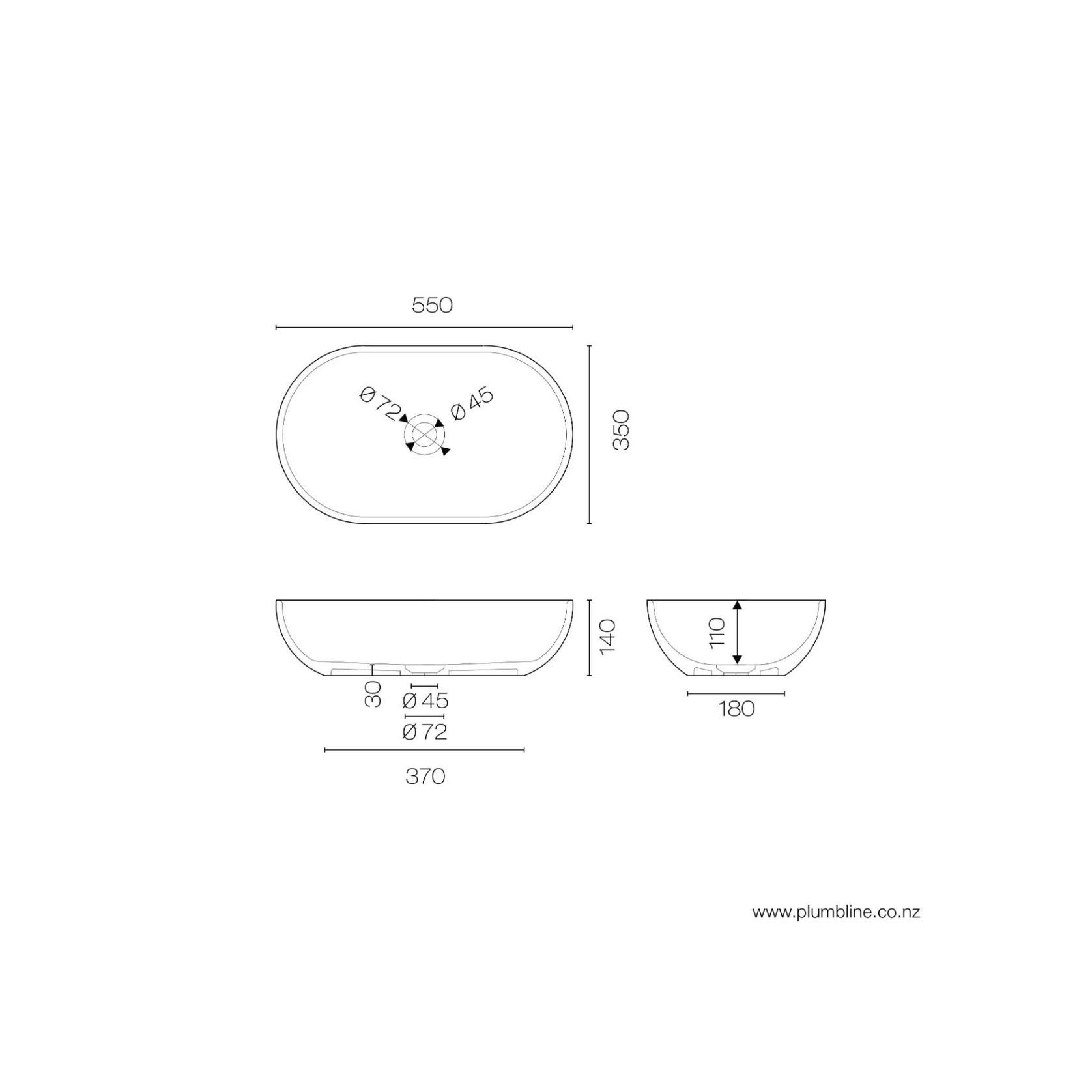 Marmo Oval Vessel Basin gallery detail image