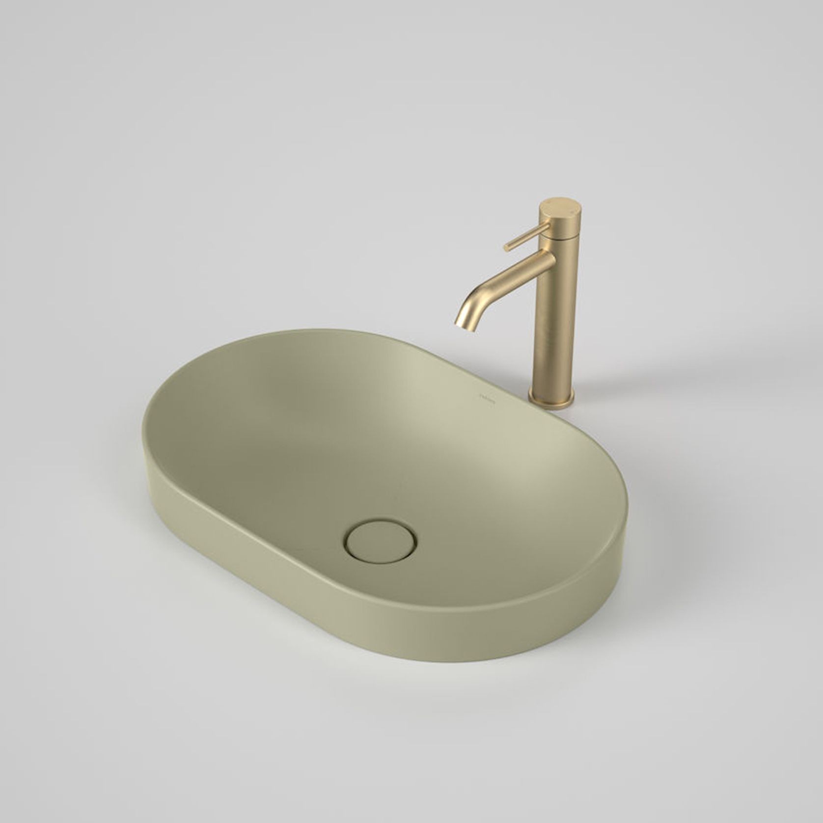 Liano II 530mm Pill Inset Basin - Matte Green gallery detail image