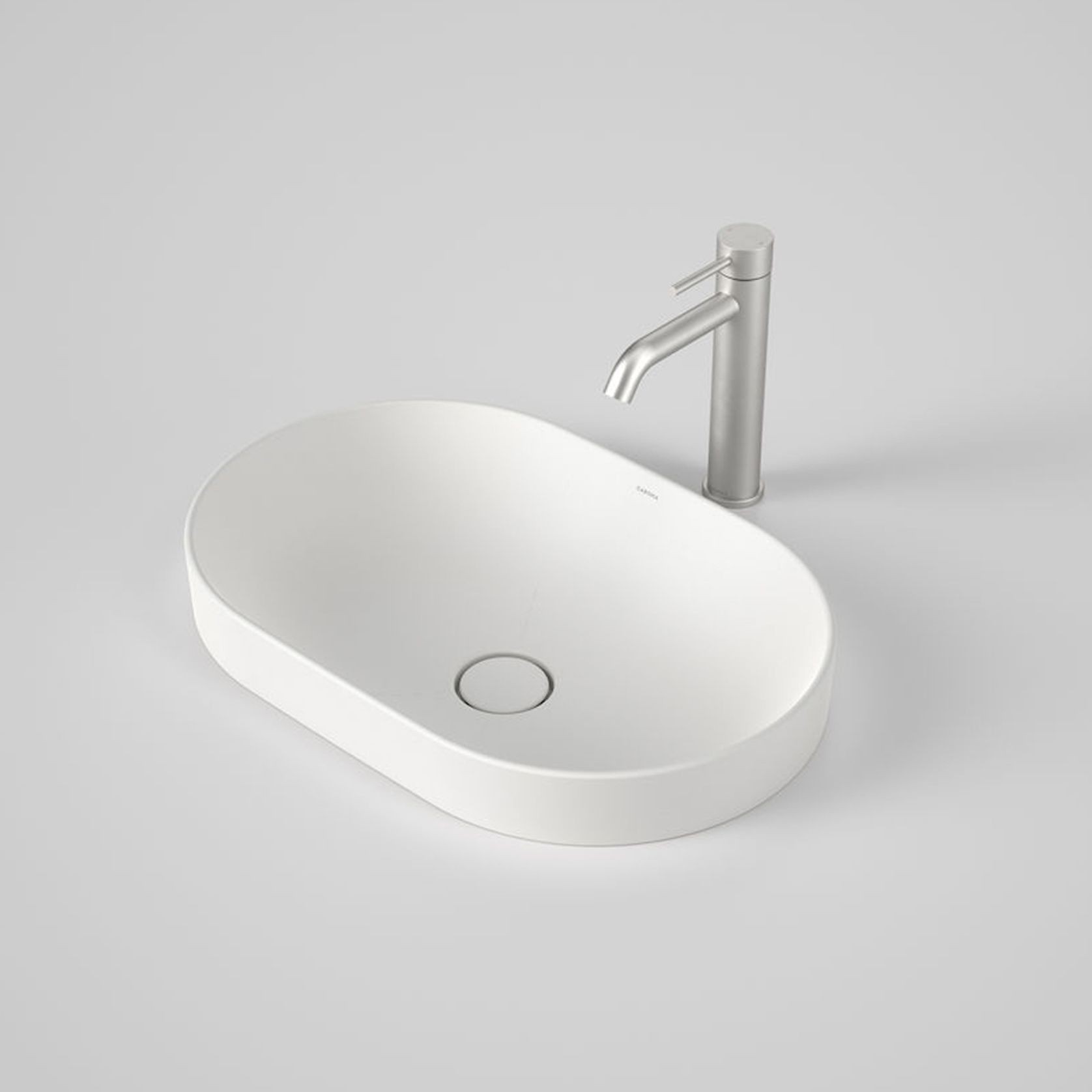 Liano II 530mm Pill Inset Basin - Matte White gallery detail image