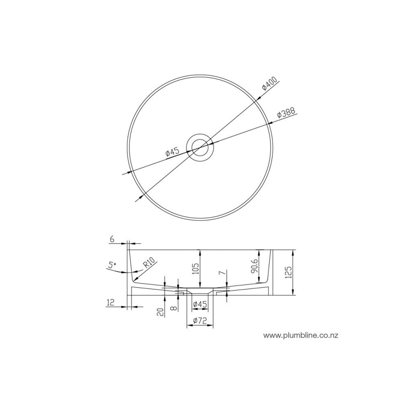 Super-Thin Ellipse Round Vessel Basin gallery detail image