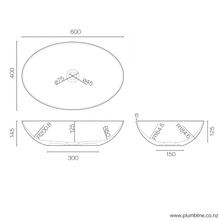 Super-Thin Oval Vessel Basin Solid Surface gallery detail image