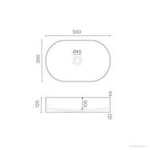 Super-Thin 550 Pill Oval Vessel Basin gallery detail image