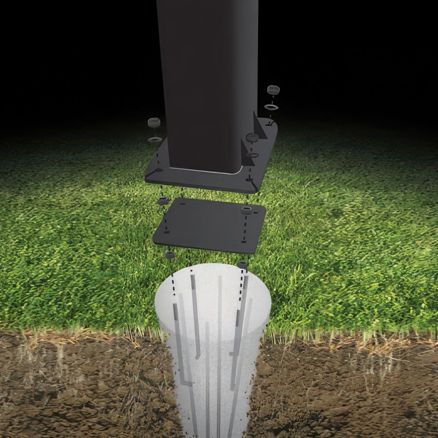 DC72E1 72" In Ground Hoop with Direct Connect gallery detail image