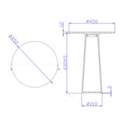 iStone Bath Table 450mm gallery detail image