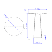 iStone Bath Table 450mm gallery detail image