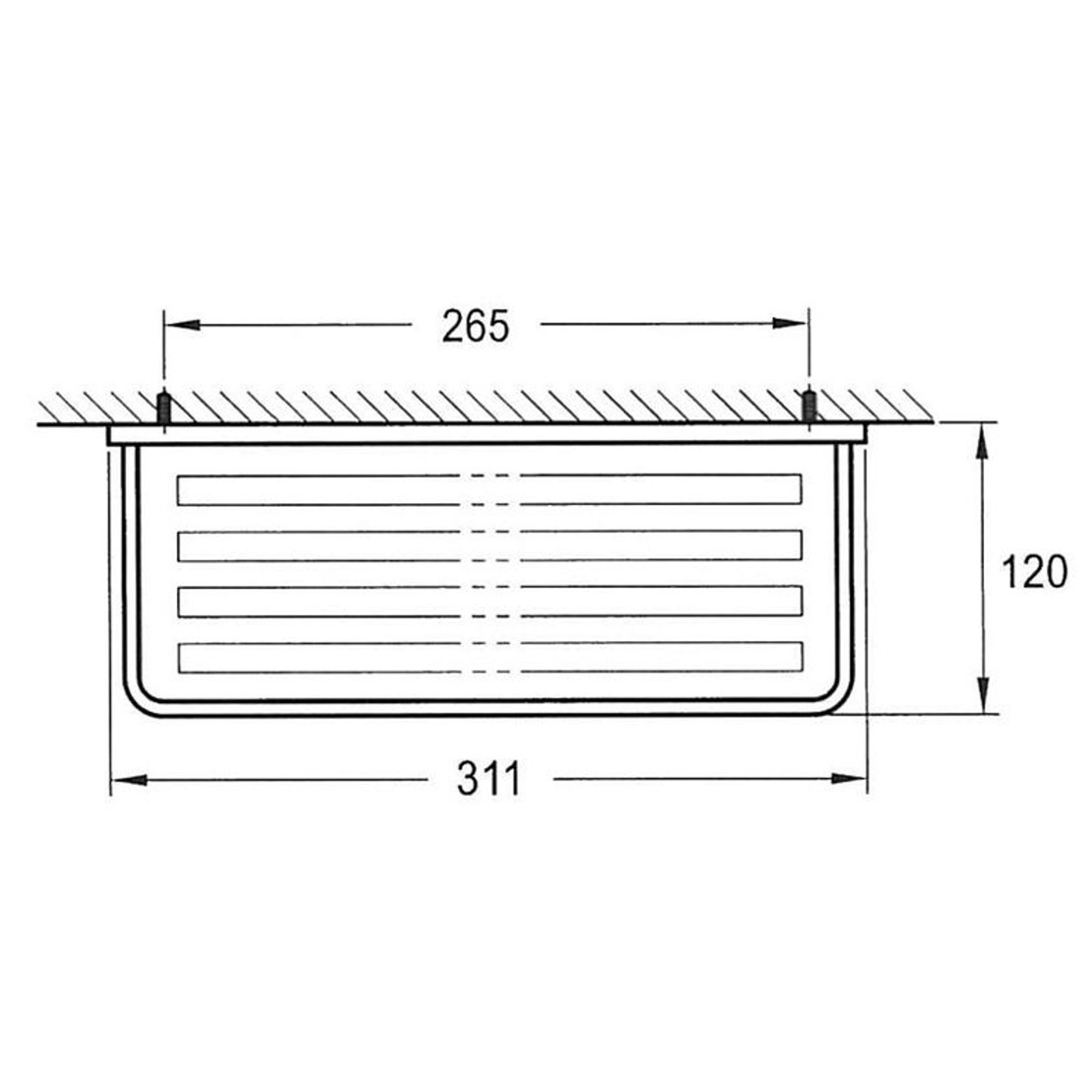 Cubic Short Bathroom Shelf 310mm gallery detail image