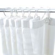 White PVC Shower Curtain  - 1800 x 1800 gallery detail image
