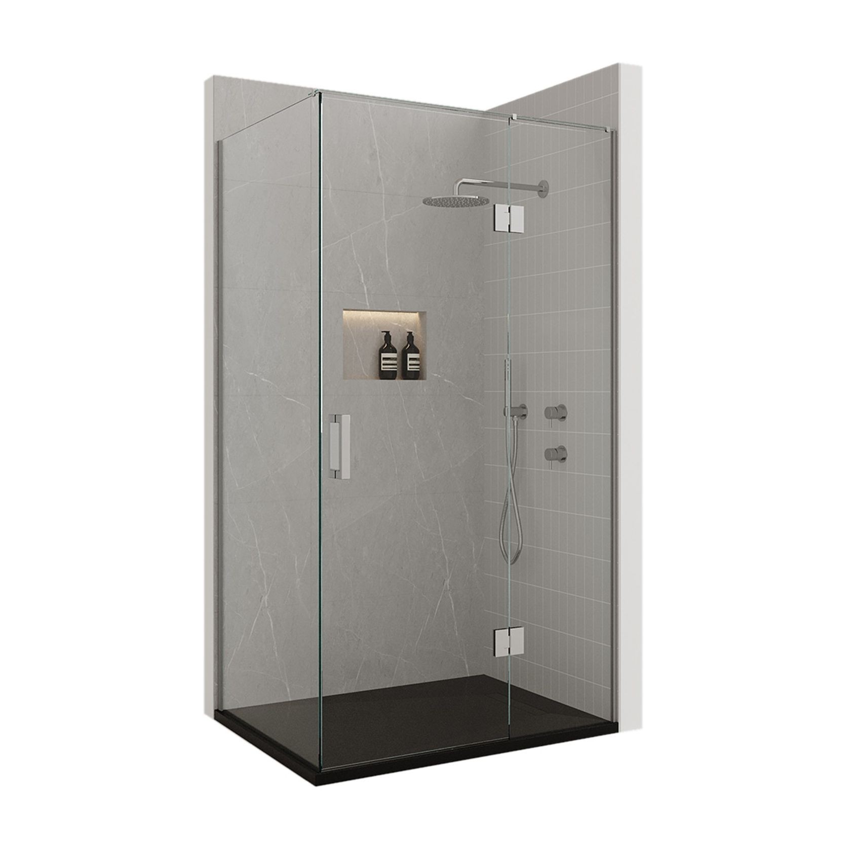 Ebony & Ivory Stone Shower gallery detail image