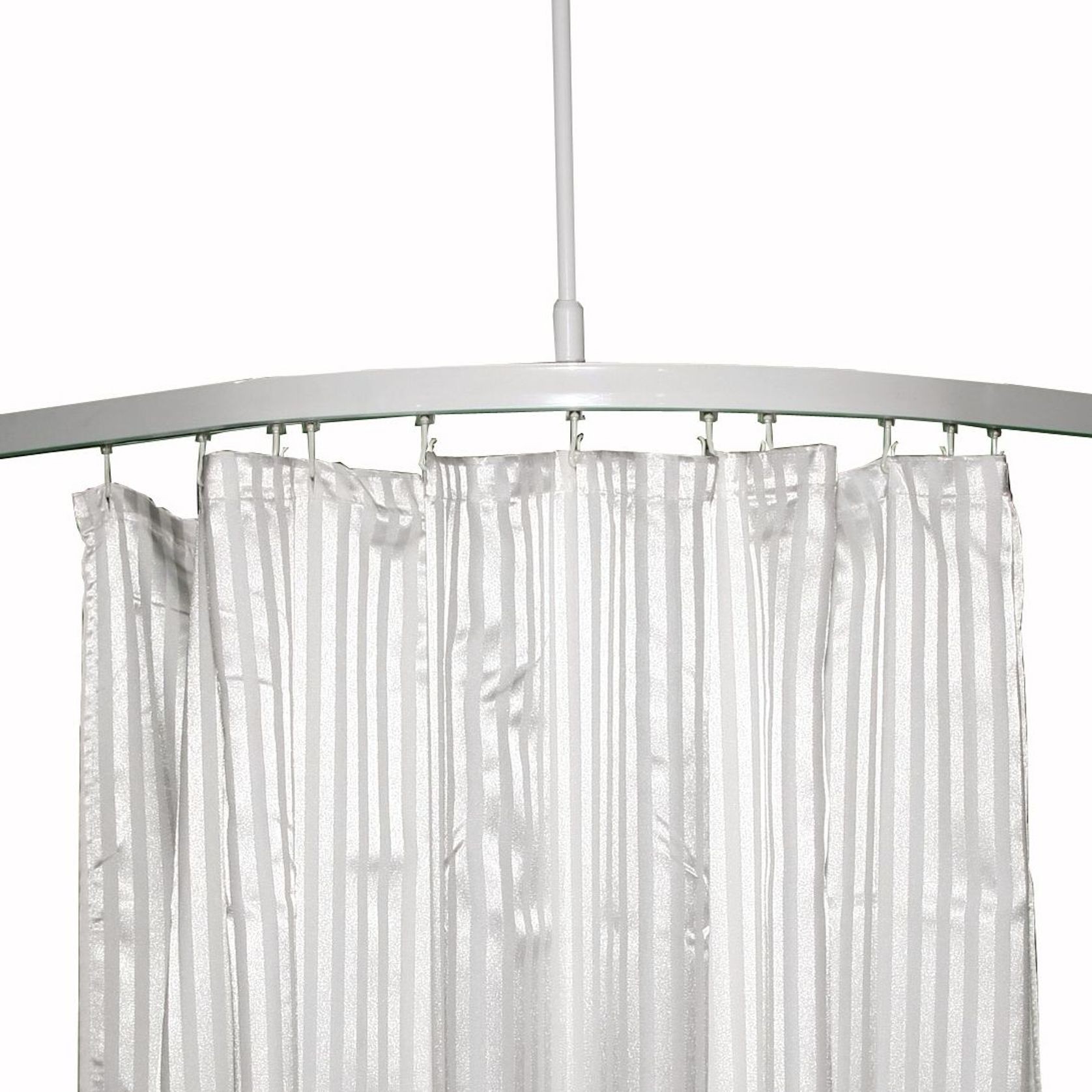 White PVC Shower Curtain  - 1800 x 1800 gallery detail image
