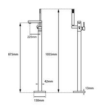 Square Freestanding Bath Mixer GM0117.BS gallery detail image