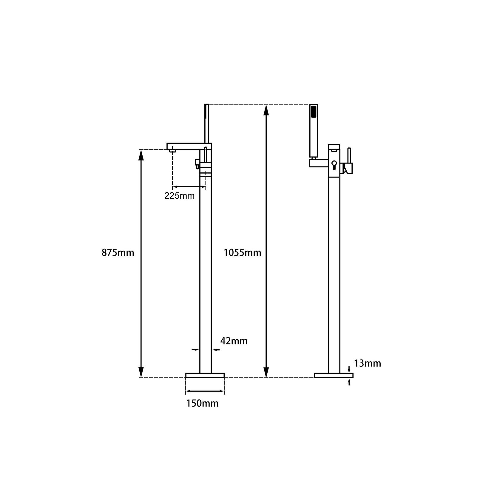 Square Freestanding Bath Mixer GM0117.BS gallery detail image