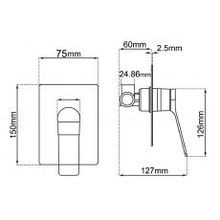 RUSHY Square Built-in Shower Mixer OX0156-2.ST gallery detail image