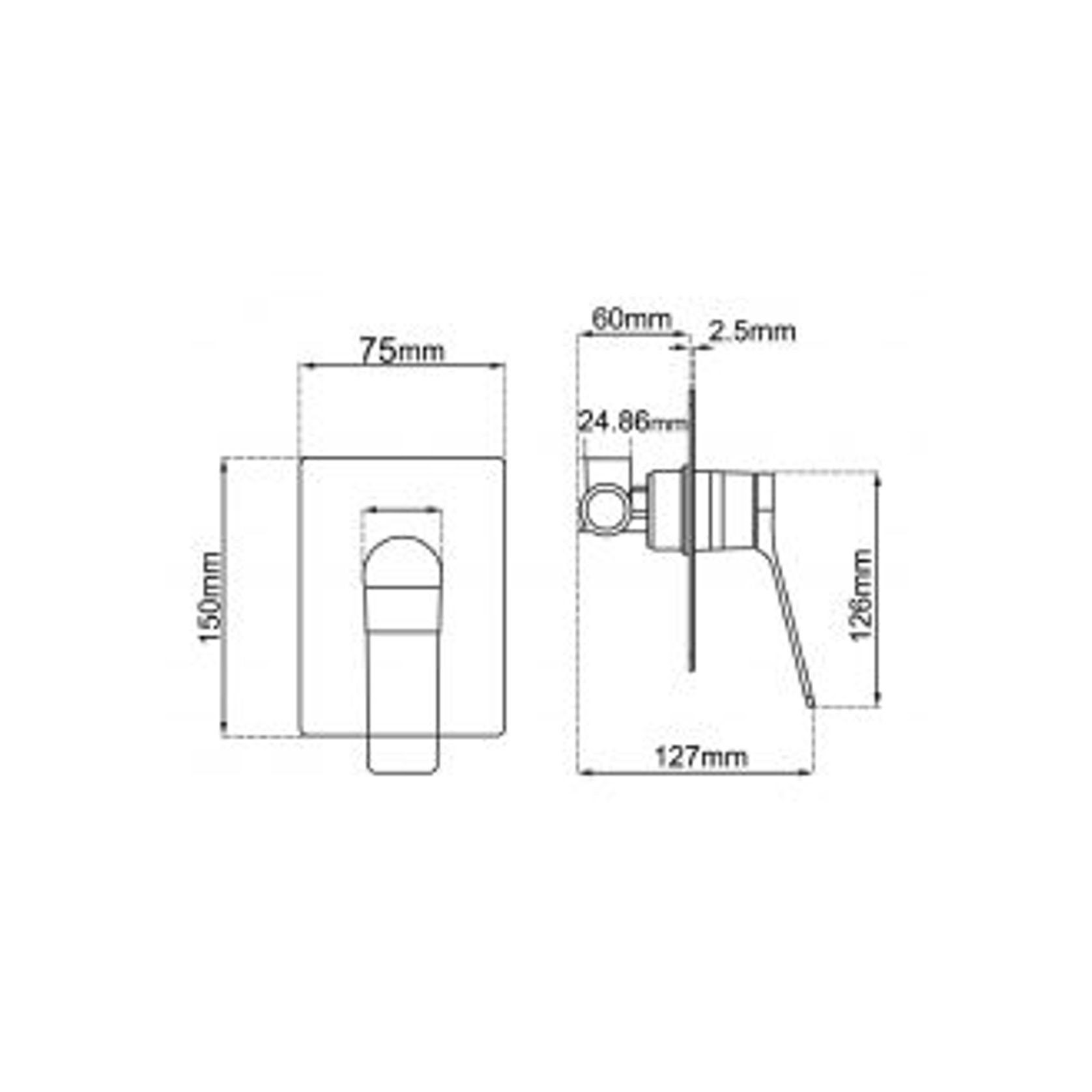 RUSHY Square Built-in Shower Mixer OX0156-2.ST gallery detail image