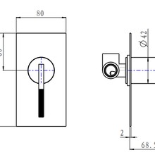 Caddence Wall Mixer Brushed Brass gallery detail image