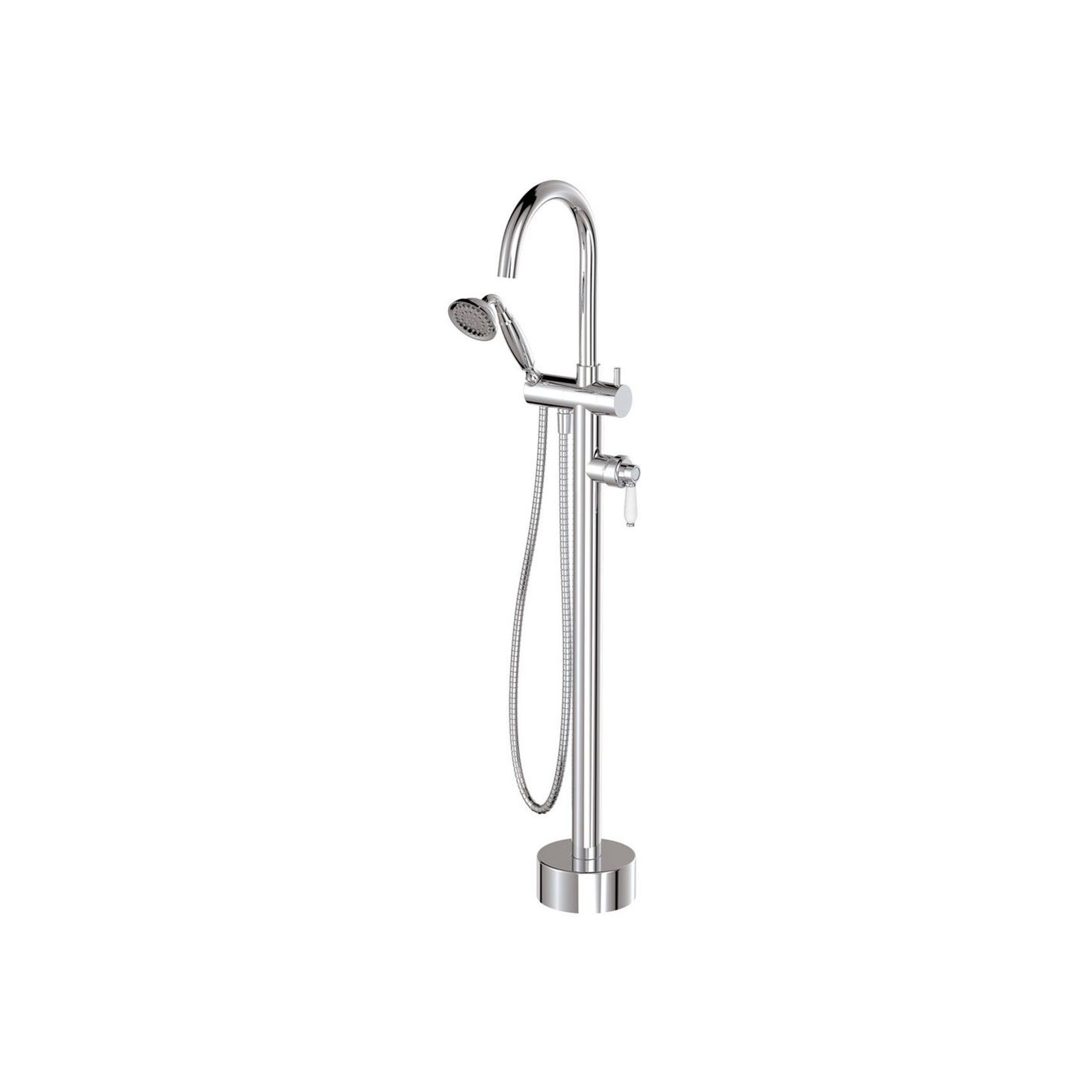 * Eleanor Floor Mixer & Shower with Ceramic Handle gallery detail image