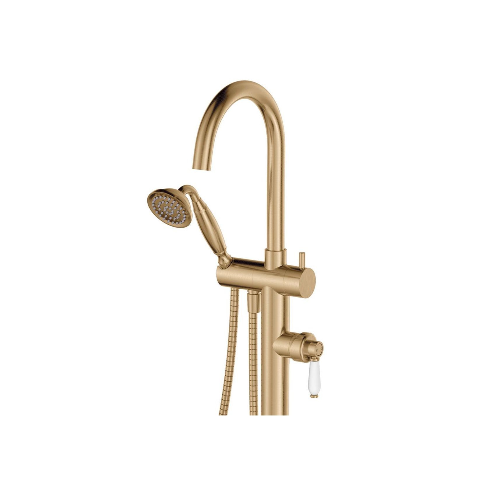 * Eleanor Floor Mixer & Shower with Ceramic Handle gallery detail image