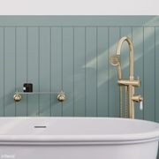 * Eleanor Floor Mixer & Shower with Ceramic Handle gallery detail image