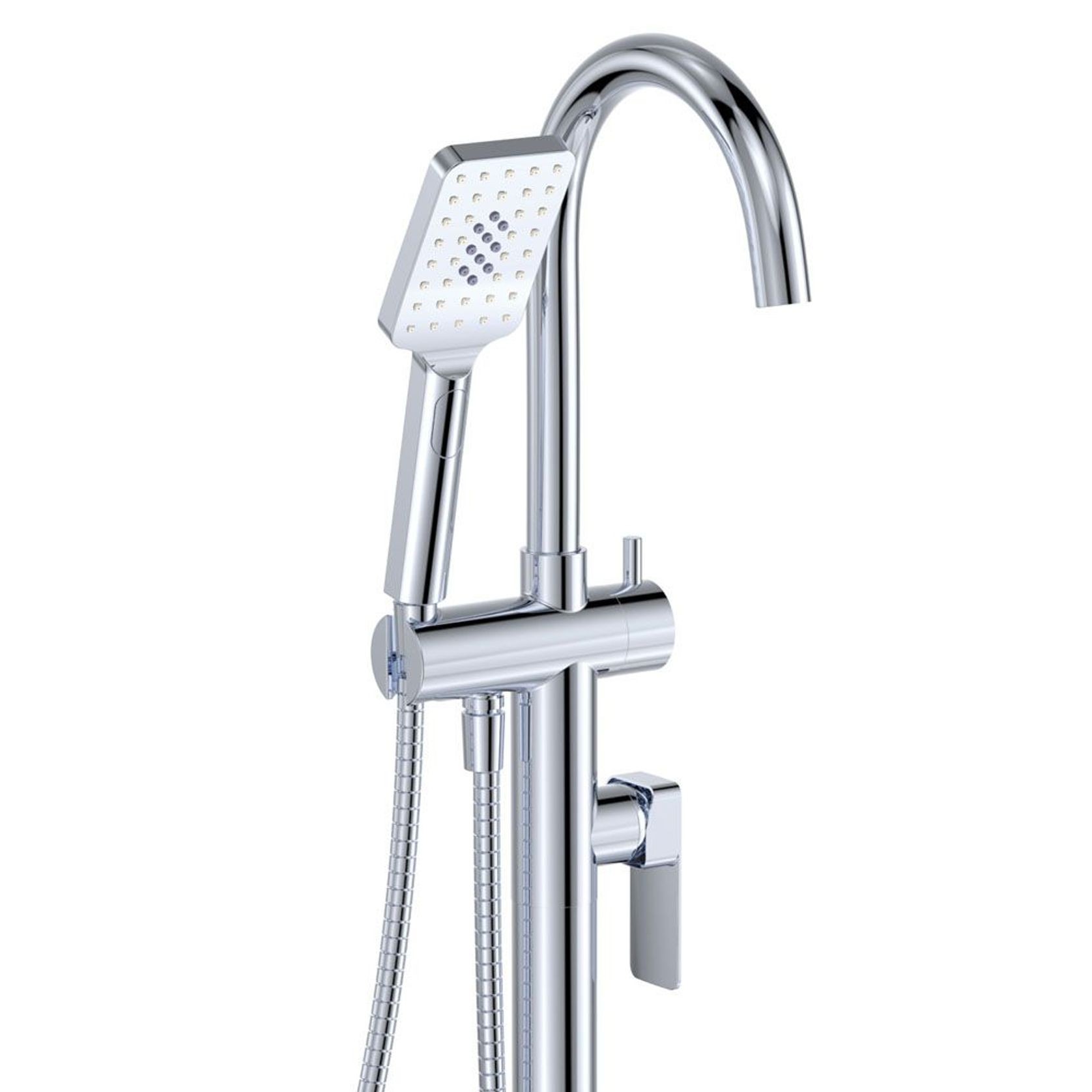 Tono Floor Mounted Bath Mixer with Hand Shower gallery detail image