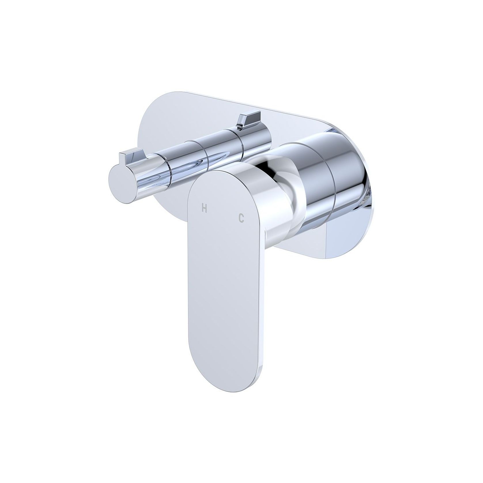 Empire Slim Wall Diverter Mixer, Horizontal gallery detail image