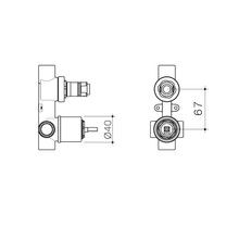 Universal Bath/Shower Mixer with Diverter Inwall Body gallery detail image