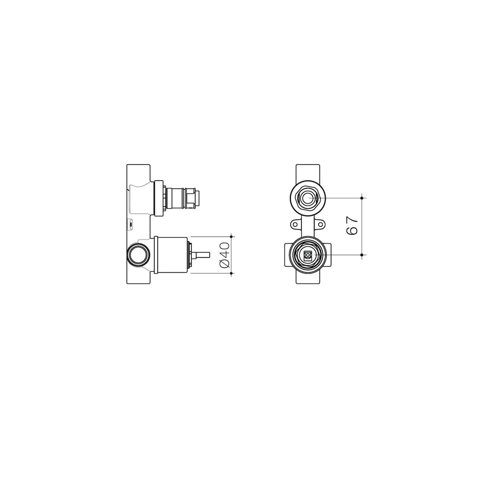 Universal Bath/Shower Mixer with Diverter Inwall Body gallery detail image