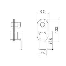 Urbane II Bath/Shower Mixer with Diverter Trim Kit Rounded Cover Plate gallery detail image