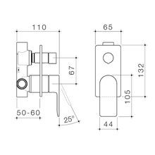 Urbane II Bath/Shower Mixer w/ Diverter Rectangle Cover gallery detail image