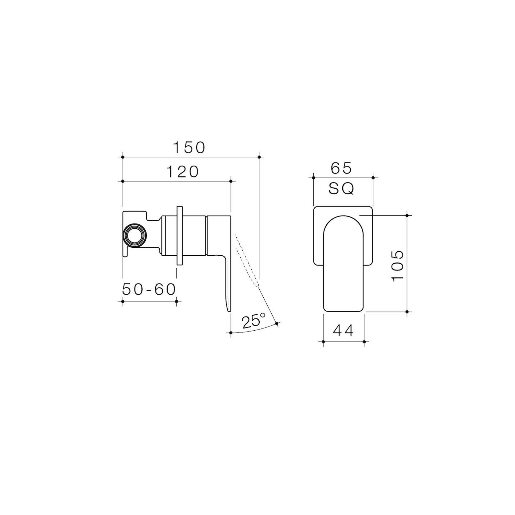 Urbane II Bath/Shower Mixer Square Cover Plate gallery detail image