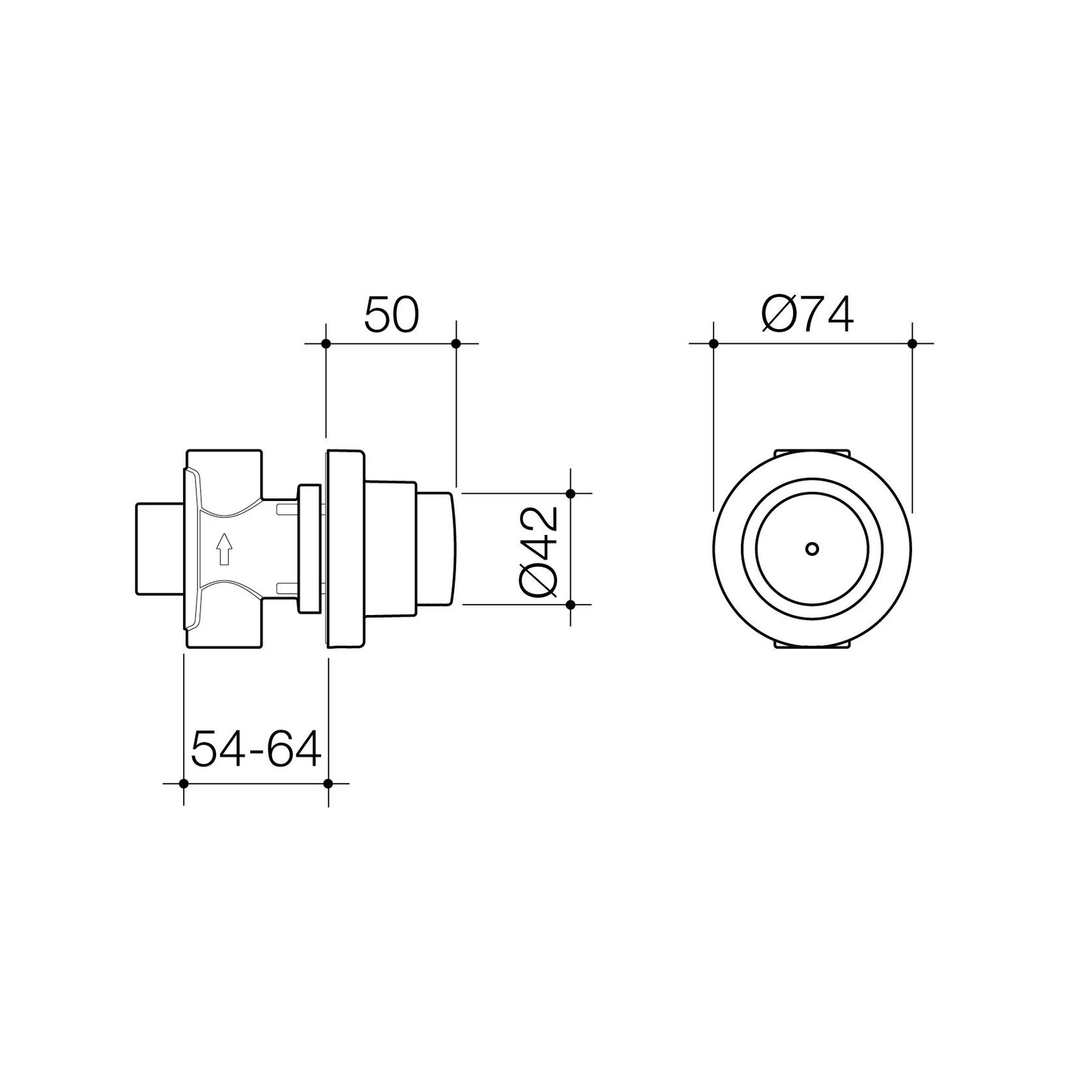 Civic Timed Flow Shower Push Button gallery detail image