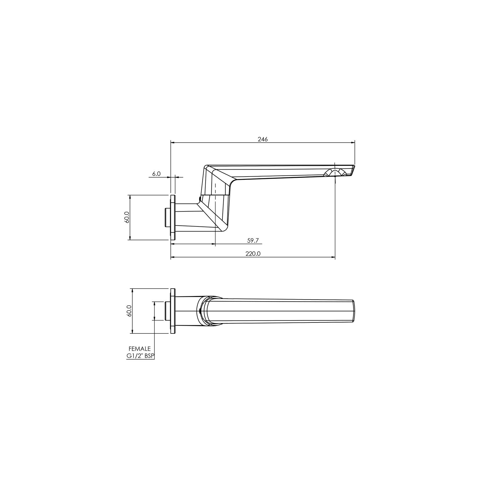 Axiss II Swivel Bath Spout gallery detail image