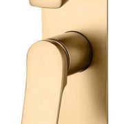 Rushy Wall Mixer With Diverter Brushed Brass gallery detail image