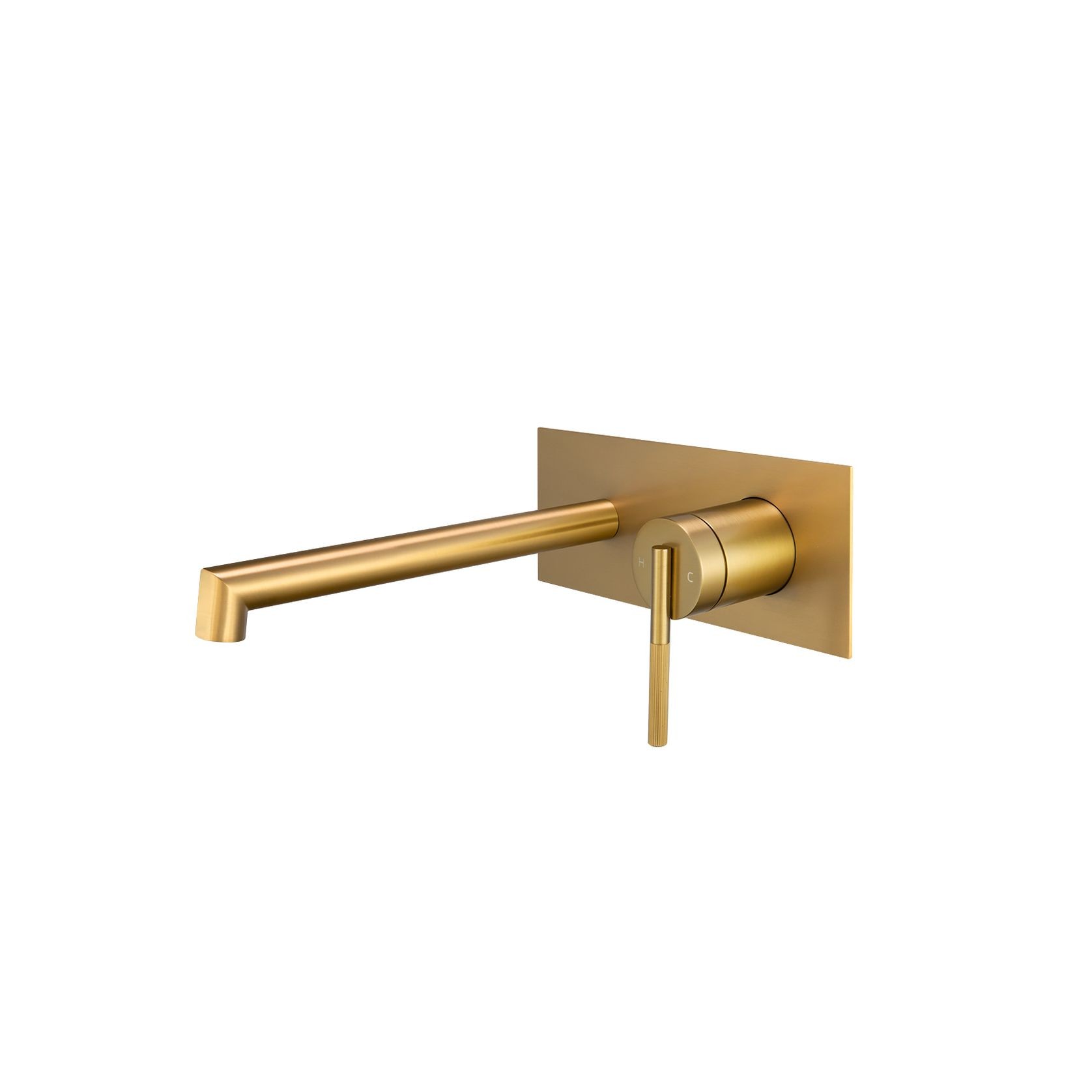 Caddence Wall Mixer with Spout Brushed Brass gallery detail image