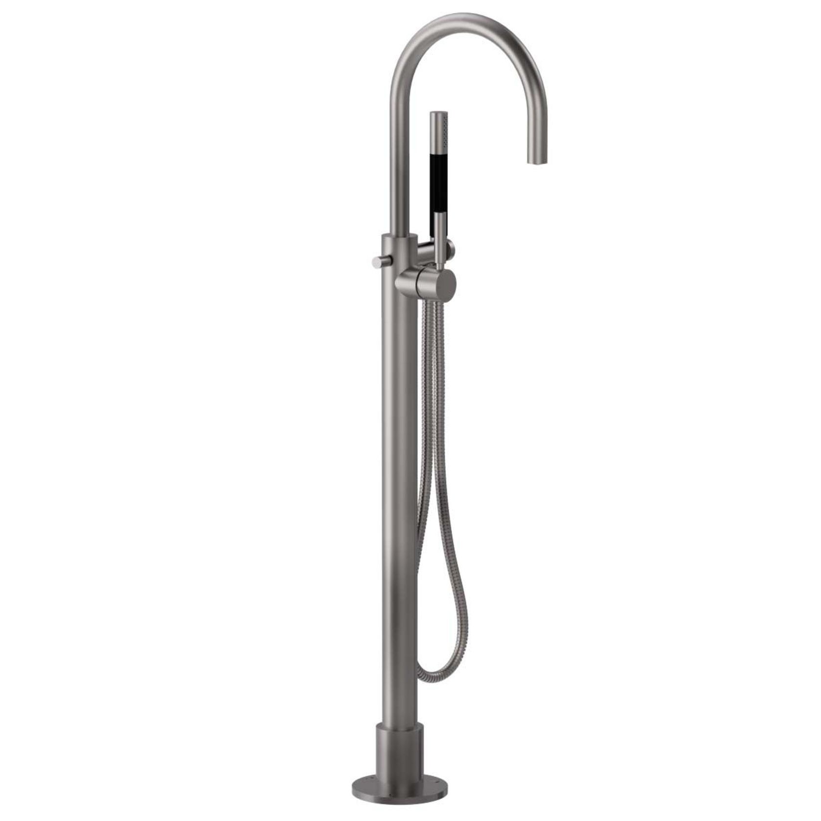 Buddy Pro Round Floor Mount Bath Filler With Handshower gallery detail image