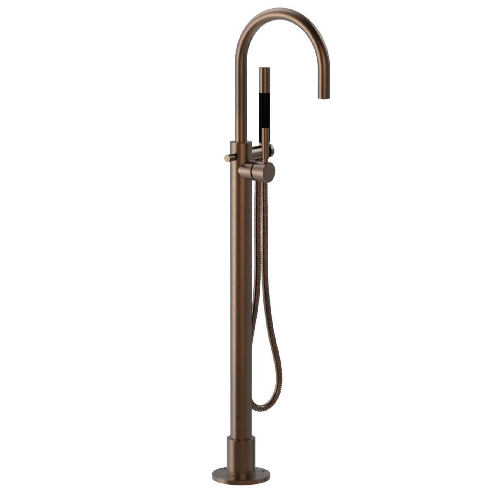 Buddy Pro Round Floor Mount Bath Filler With Handshower gallery detail image