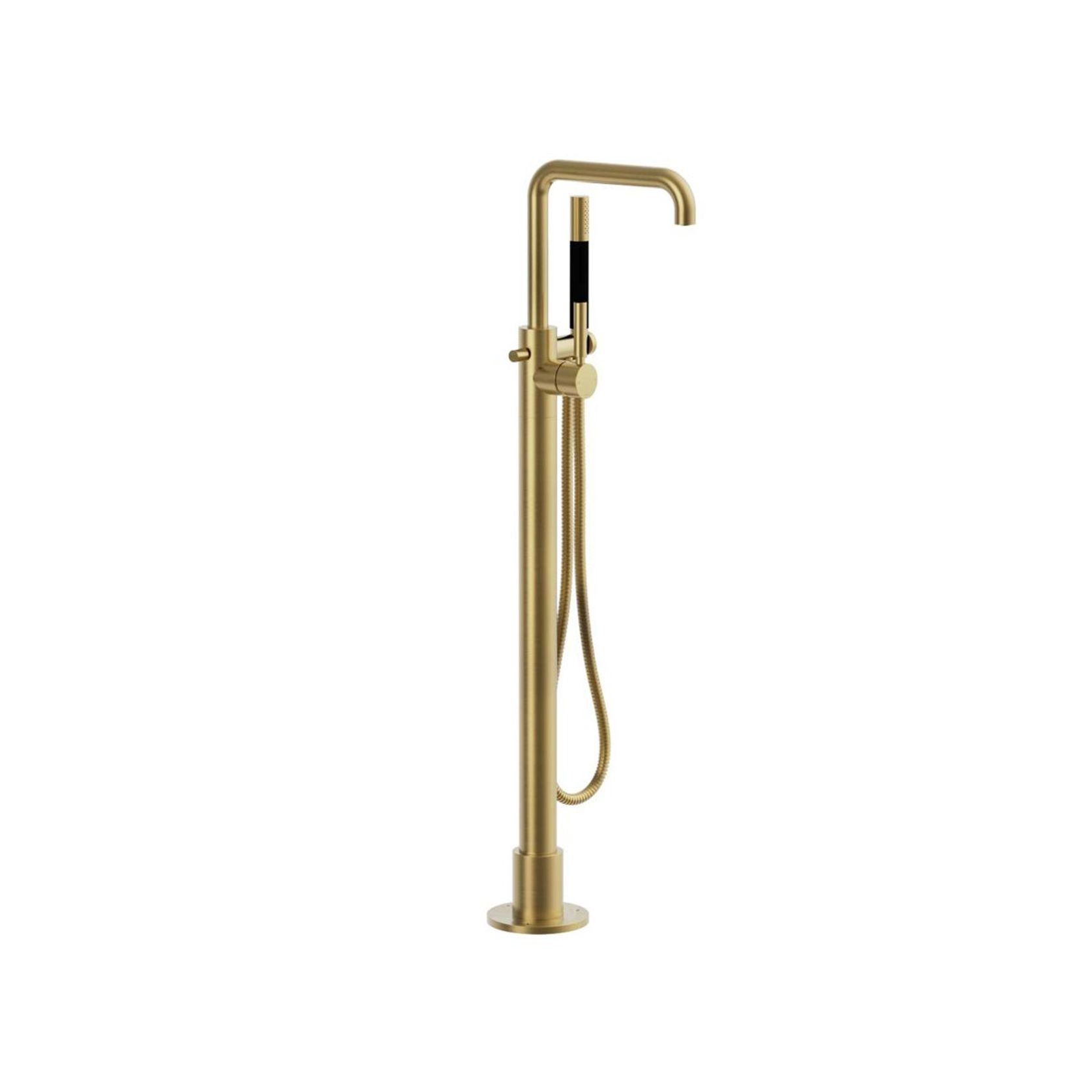 Buddy Pro Square Floor Mount Bath Filler W Handshower gallery detail image