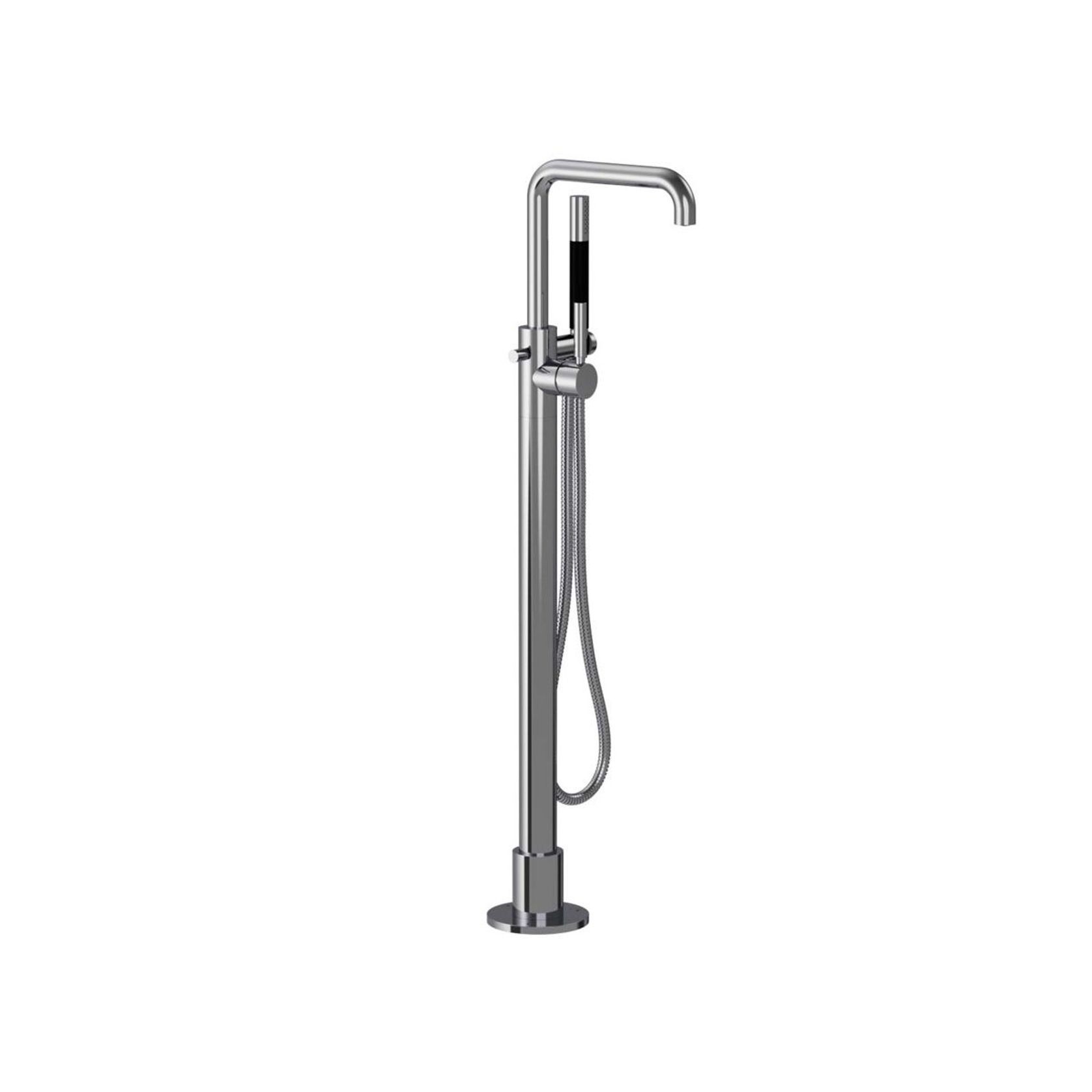 Buddy Pro Square Floor Mount Bath Filler W Handshower gallery detail image