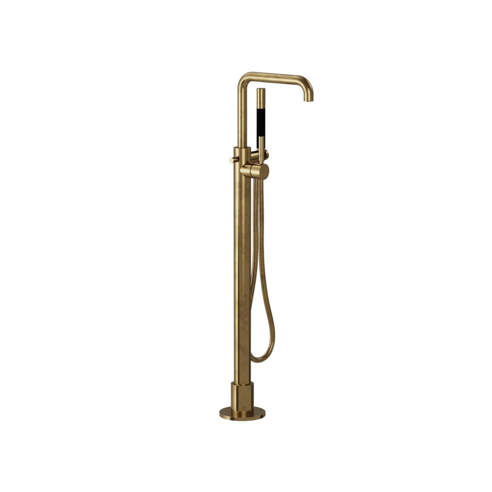 Buddy Pro Square Floor Mount Bath Filler W Handshower gallery detail image