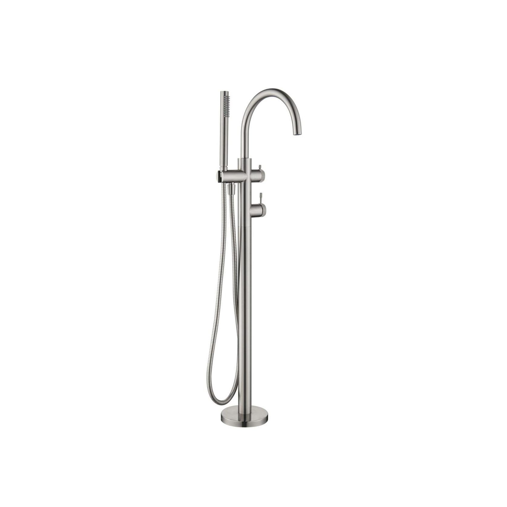 Mica Fluted Freestanding Bath Mixer with Hand Shower gallery detail image