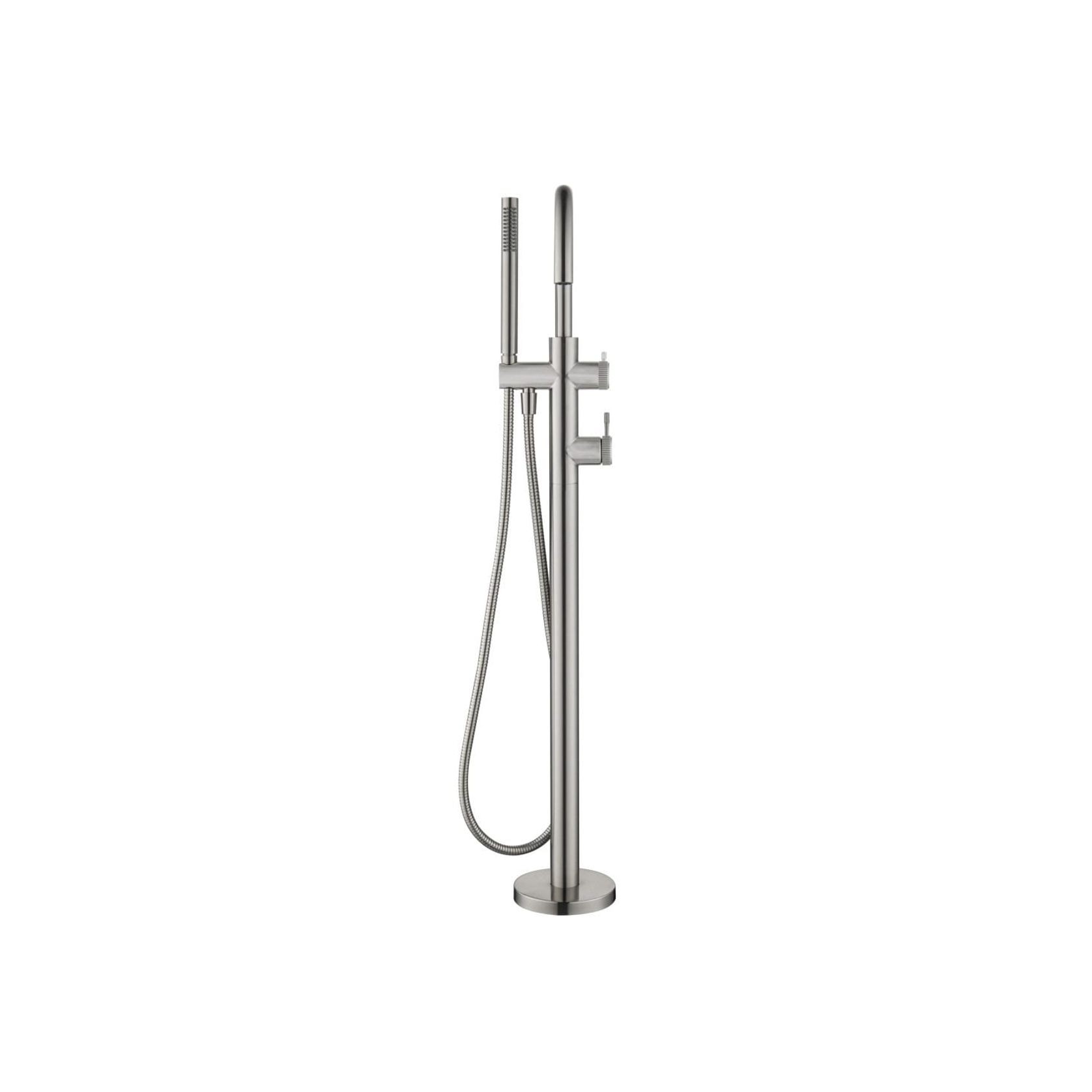 Mica Fluted Freestanding Bath Mixer with Hand Shower gallery detail image