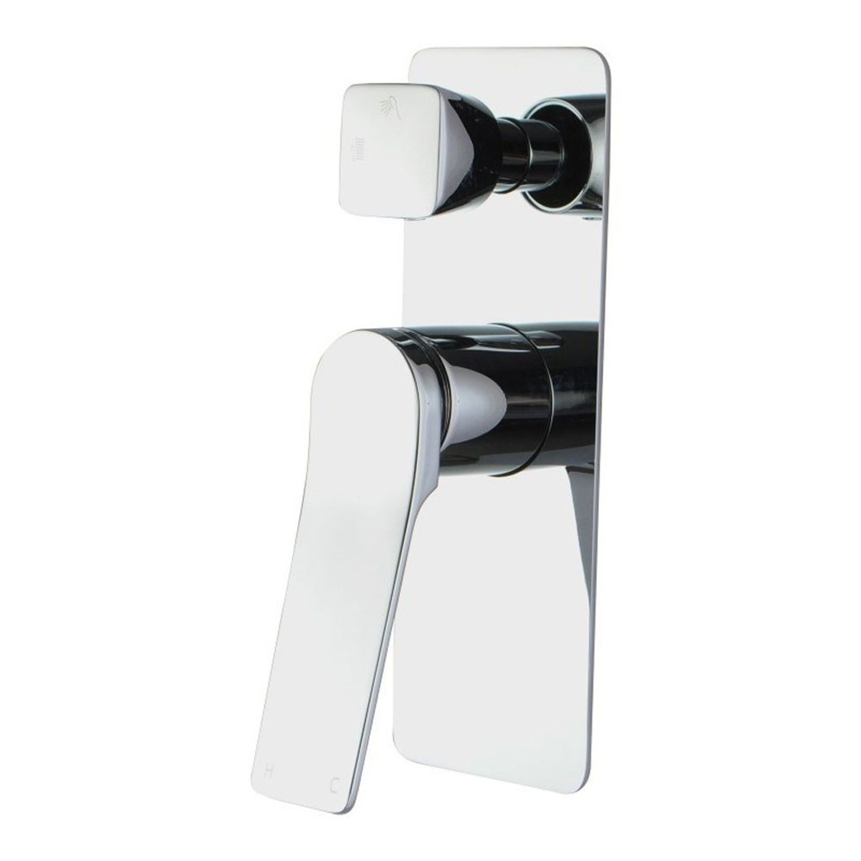 Rushy Wall Mixer With Diverter Chrome gallery detail image