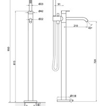 Antonio Frattini DO61 Freestanding Bath Tap gallery detail image