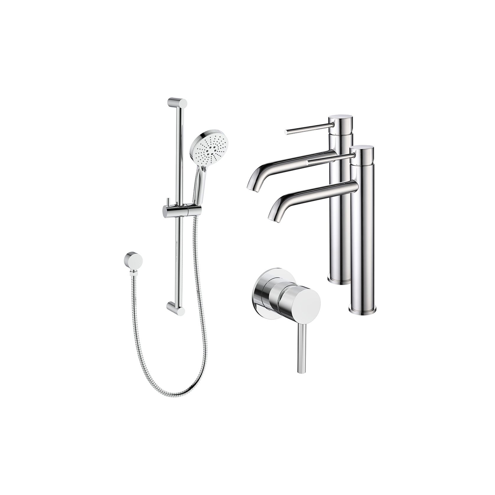 Evoke High-Rise Double Basin Tapware Bundle gallery detail image