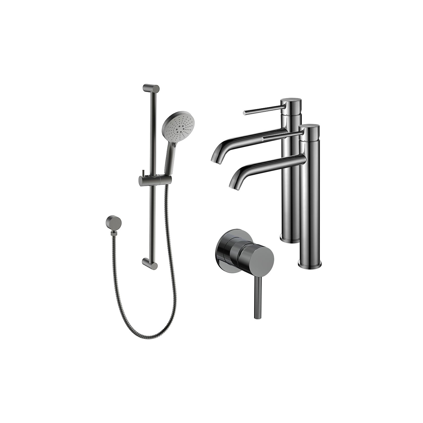 Evoke High-Rise Double Basin Tapware Bundle gallery detail image