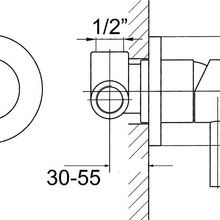 Carbon Round Shower/Bath Mixer Satin Black gallery detail image