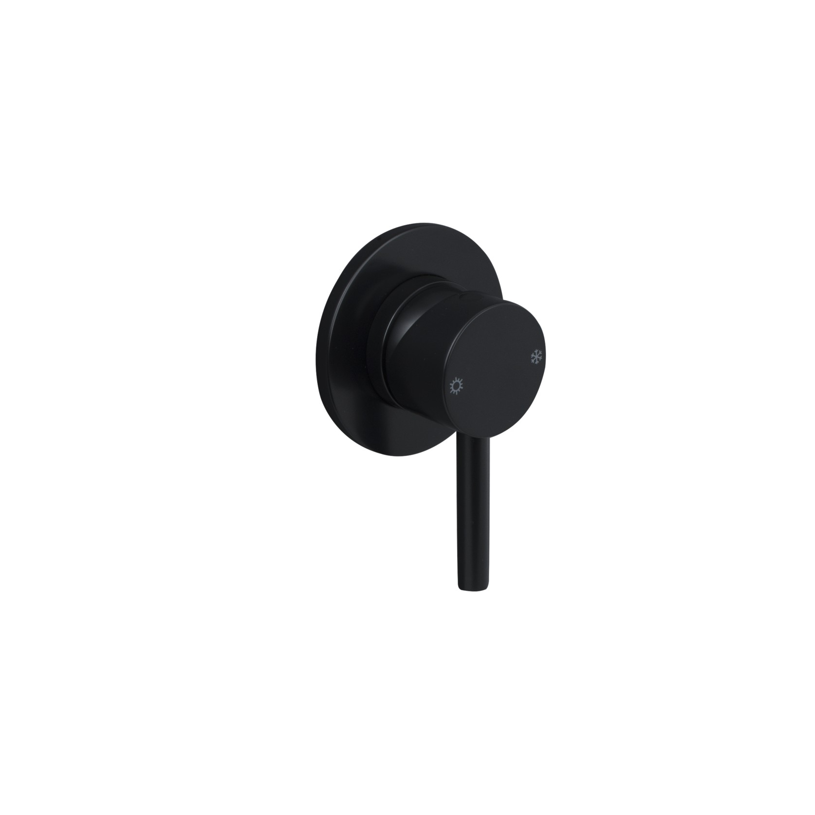 Carbon Round Shower/Bath Mixer Satin Black gallery detail image